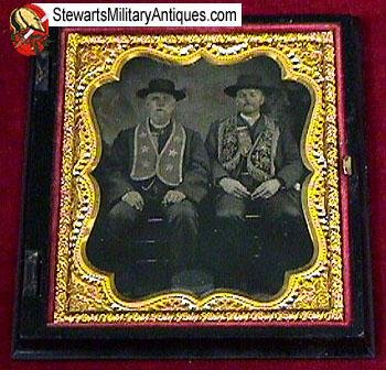  Tintype of Fraternal Order Brothers in half Union Case — image 3