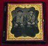 Tintype of Fraternal Order Brothers in half Union Case