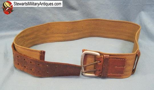  Japanese WWII Army Canvas & Leather Sword Belt — image 2