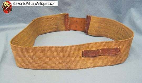 Japanese WWII Army Canvas & Leather Sword Belt — image 3