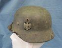 German WWII Army M1935/40 Steel Helmet, Complete, ET60