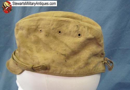  Japanese WWII IJN White Cotton Field Cap, Wool Anchor — image 4