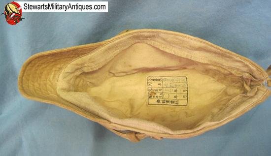  Japanese WWII IJN White Cotton Field Cap, Wool Anchor — image 6