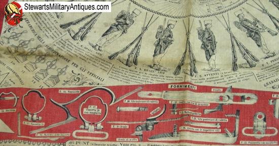  Italian Pre WWI Soldiers Instructional Scarf — image 5