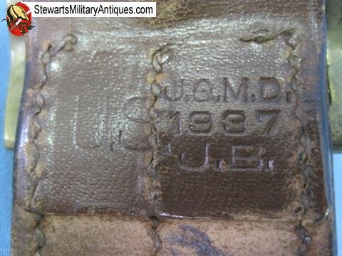  US Pre WWII US Army Garrison Belt, JQMD 1937 — image 3