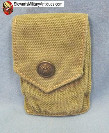 US M1910 Garrison Belt, Eagle Snap Single Clip Cartridge Pouch, MILLS Mfg   — image 4