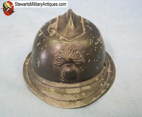  French WWI Souvenir Adrian Helmet Inkwell — image 4