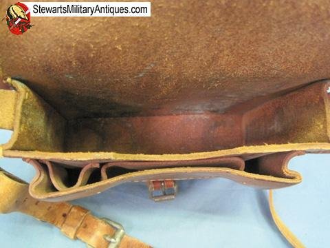  Japanese WWII Leather Pouch & Strap — image 2
