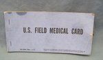 US Vietnam War, Field Medical Card Book