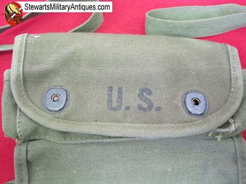  US Korean War Dark OD Three Pocket Grenade Pouch — image 4