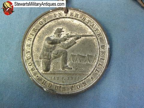  US Indian Wars 1884 Interstate Drill Medal, Houston Texas — image 3