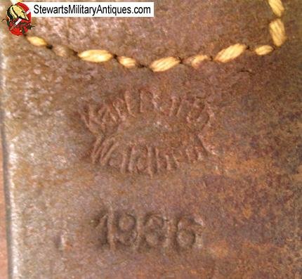  German WWII Army Belt & Buckle Set, 1936 Dated, Unit Marked — image 2
