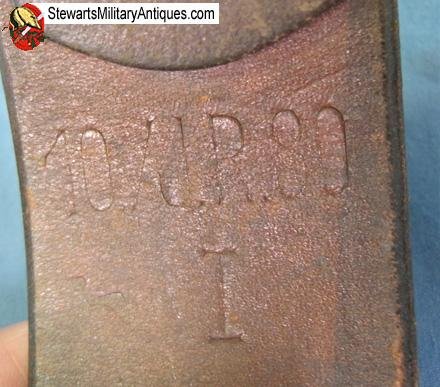  German WWII Army Belt & Buckle Set, 1936 Dated, Unit Marked — image 3