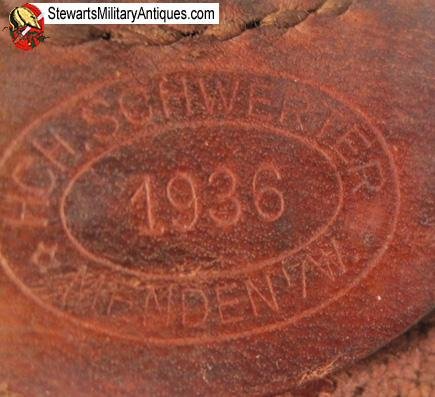  German WWII Army Belt & Buckle Set, 1936 Dated, Unit Marked — image 4