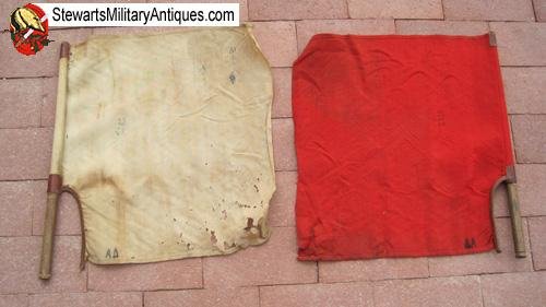  Japanese WWII Semaphore Signal Flags & Canvas Carrier — image 5