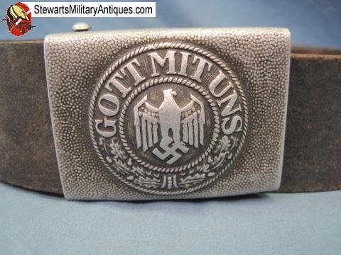  German WWII Army Belt & Buckle Set, 1938  — image 3