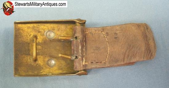  German WWI Prussian EM M1895 Buckle & Leather Tab — image 3