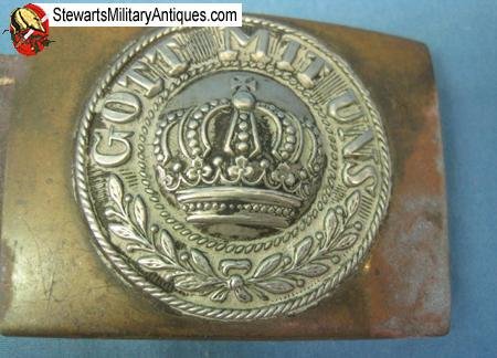  German WWI Prussian EM M1895 Buckle & Leather Tab — image 4