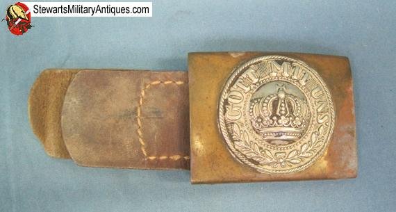  German WWI Prussian EM M1895 Buckle & Leather Tab — image 5