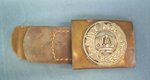 German WWI Prussian EM M1895 Buckle & Leather Tab