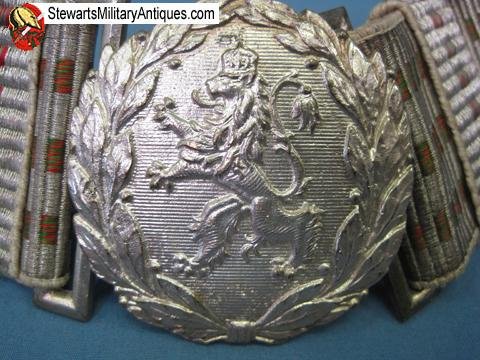  Bulgarian WWII Army Officers Dress Belt & Buckle  — image 3