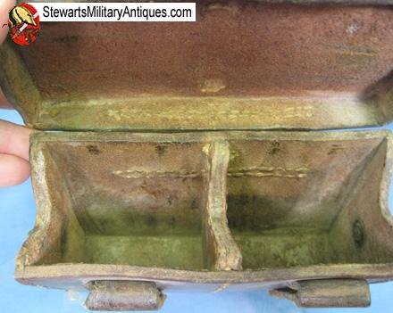  Japanese WWII T38 Leather Front Ammo Pouch — image 3