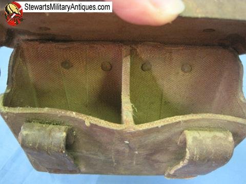  Japanese WWII Rubberized Canvas Front Ammo Pouch — image 3
