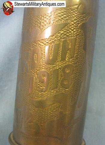  French WWI Decorated 37mm Shell, Verdun 1918 — image 3