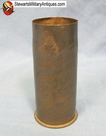  French WWI Decorated 37mm Shell, Verdun 1918 — image 4