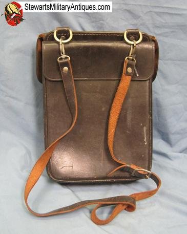  Japanese WWII Army Black Leather Mapcase & Shoulder Strap — image 2