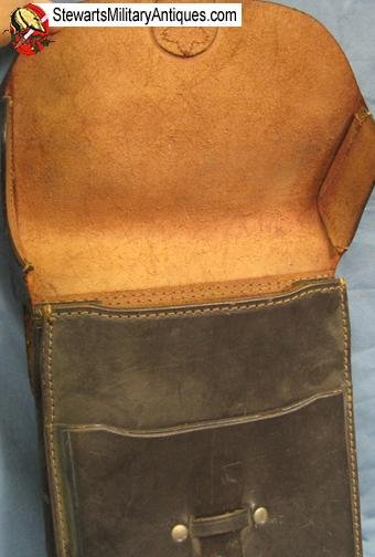  Japanese WWII Army Black Leather Mapcase & Shoulder Strap — image 3