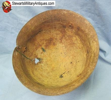  Japanese WWII Battle Damaged Army Helmet — image 3