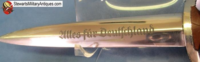  German WWII M1933 SA Dagger, RZM Blade M7/36, Horster Mfg   — image 4