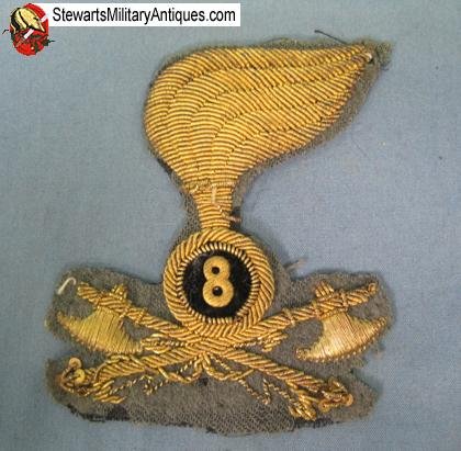  Italian WWII Army Engineer Officers Hat Insignia  — image 2