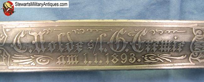  German Pre WWI Grosser Ordnanz Pattern Artillery Presentation Sword, Ewald Cleff Mfg — image 10