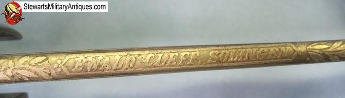  German Pre WWI Grosser Ordnanz Pattern Artillery Presentation Sword, Ewald Cleff Mfg — image 8