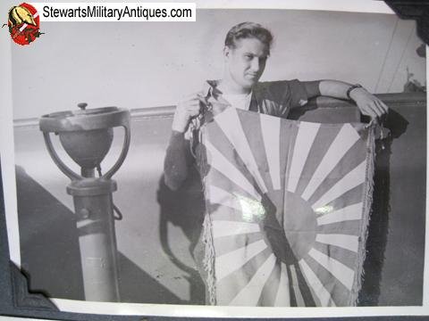  Japanese WWII Rising Sun Flag & Photo Album — image 6