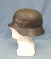 German WWII Luftwaffe M1935 Double Decal Helmet Shell, SE62