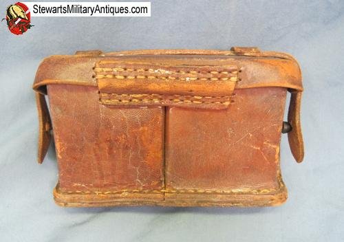  Japanese WWII Type 99 Leather Front Ammo Pouch — image 3