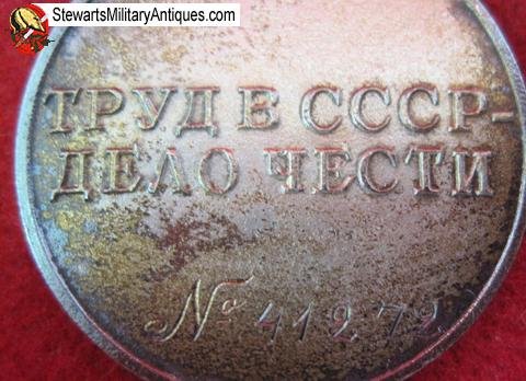  Soviet Post WWII Medal for Distinguished Labor — image 5
