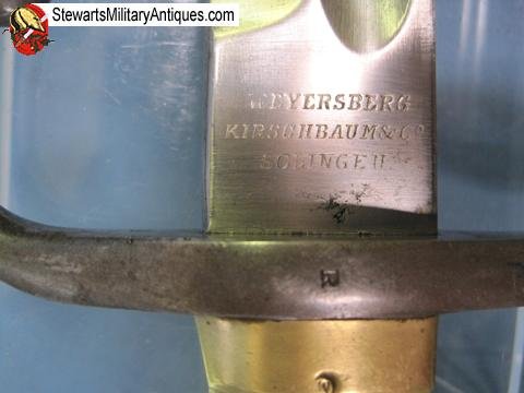   Argentine M1891 Mauser Bayonet, Brass Grips, Matching, Weyersberg Mfg — image 2