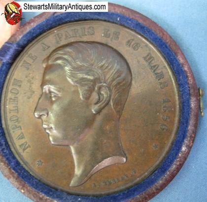  French, Prince Imperial 18th Birthday Cased Table Medal, 1874 — image 3