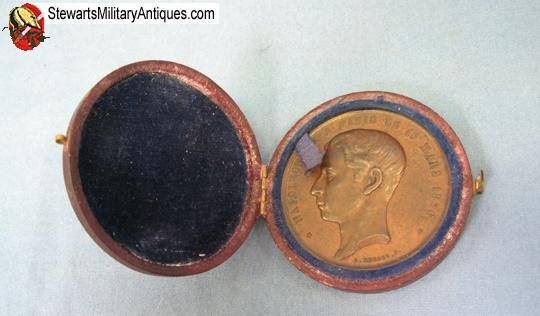  French, Prince Imperial 18th Birthday Cased Table Medal, 1874 — image 4