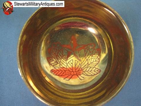  Japanese WWII Imperial Guard Sake Cup, Kutani Mfg — image 2