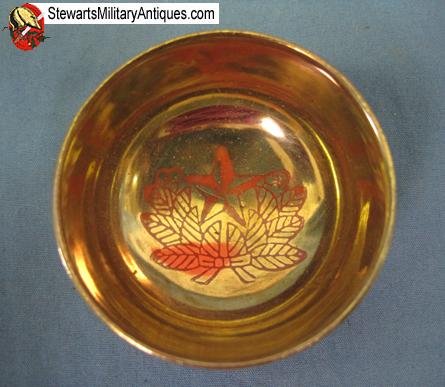  Japanese WWII Imperial Guard Sake Cup, Kutani Mfg — image 3