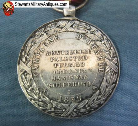  French 1859 Italian Campaign Medal & Document, 18th Regiment — image 5