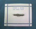 US WWII Miniature Submarine Combat Badge on Original Card Stock