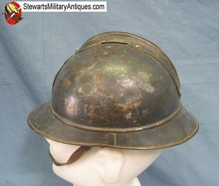  French WWI Adrian Helmet, Engineer Plate — image 2