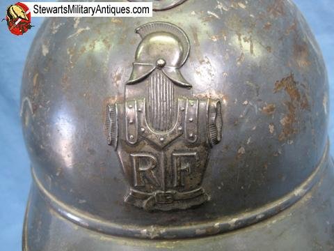  French WWI Adrian Helmet, Engineer Plate — image 3