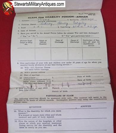  British WWII RAF Service & Release Book — image 5